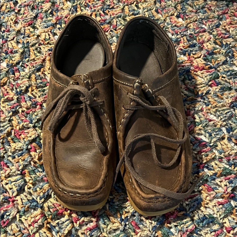 Clarks Brown Leather Chukka Boots for Men